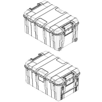 VALISE MAX 1090H510-H NOIRE VIDE + COUVERCLE FIXE