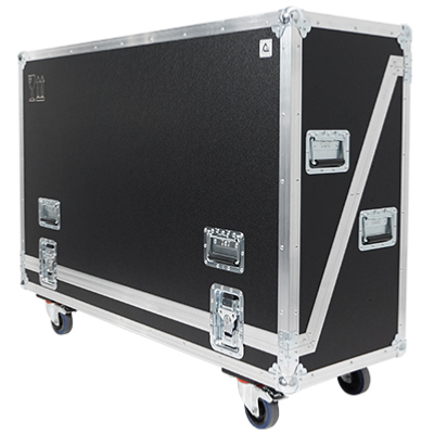 FLIGHT CASE SPEEDY BOX ROULETTES 2 ÉCRANS LCD (Ajustable 15"-22")