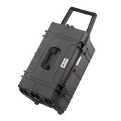 VALISE MAX 0630 NOIRE AVEC MOUSSE + ROULETTES
