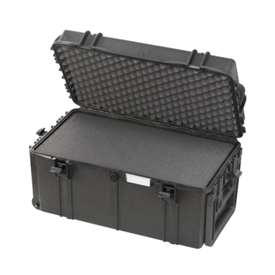 VALISE MAX 0630 NOIRE AVEC MOUSSE + ROULETTES
