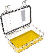MICRO CASE PELI JAUNE M50 ETANCHE AVEC COUVERCLE TRANSPARENT